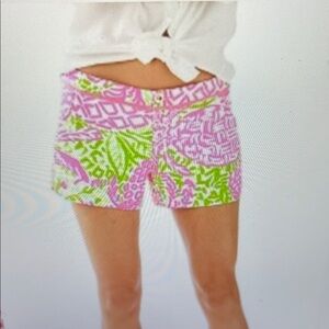 NWT Lilly Pulitzer Adie Shorts Pink Sunset Home Slice